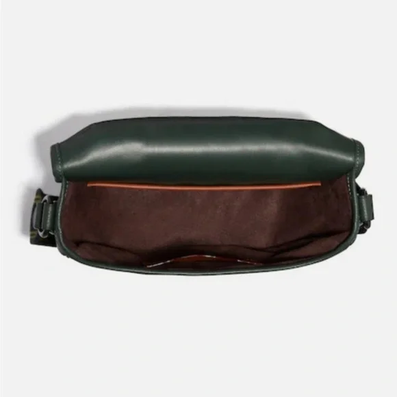 Coach Hitch Crossbody With Varsity Stripe Green - Picture 3 of 11